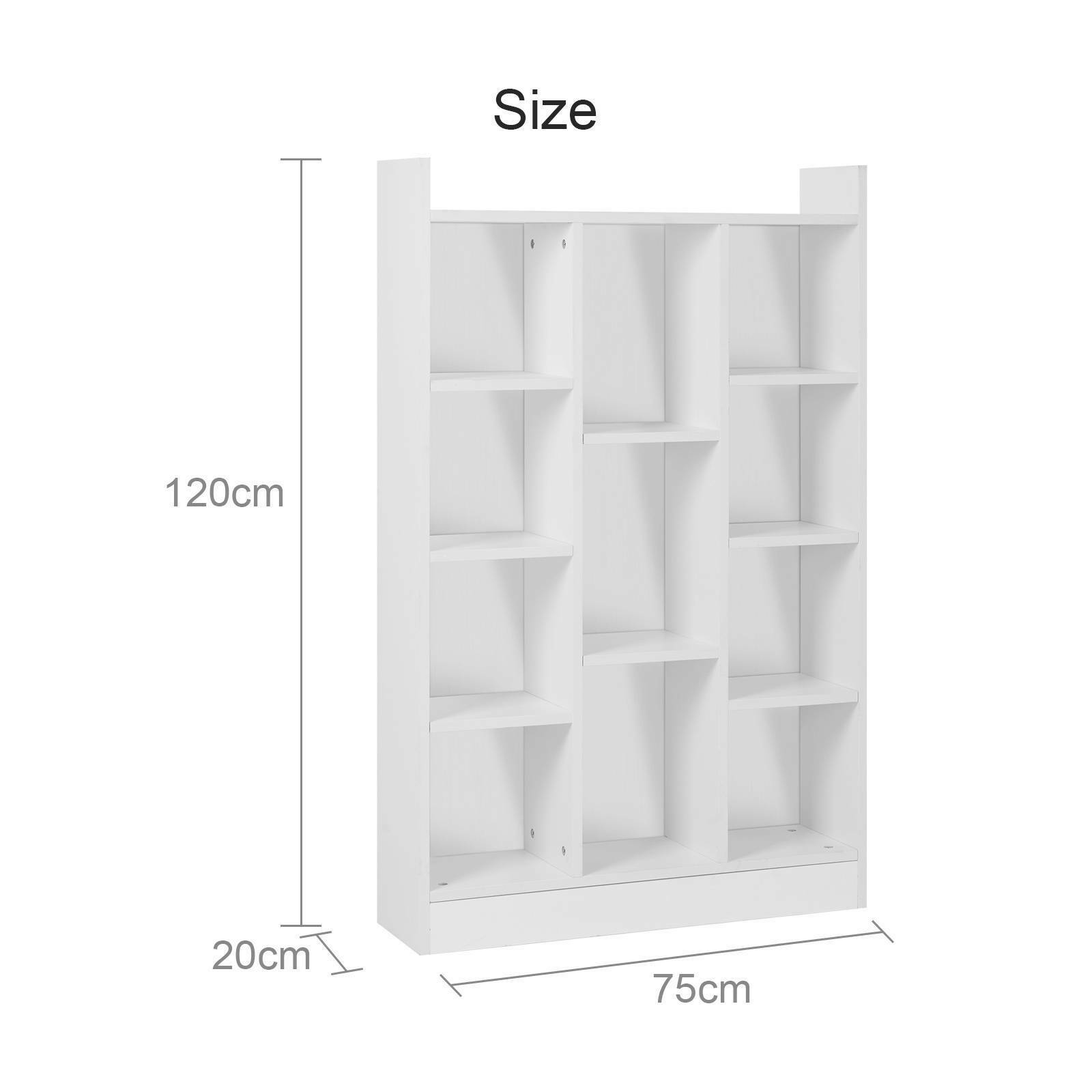 Shelving Book Shelf Unit 11 Cube Storage Bookcase Display Cabinet Wood Furniture