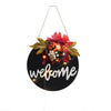 LED Welcome Sign Front Door Wreath Fall Wall Decor Halloween Skull Maple Decor