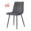 2/4/6 Dining Chairs Set Velvet Padded Seat Metal Legs Kitchen Chair Home Office