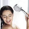 Chrome jet Water Shower Head Super Low Pressure Boosting Bath Saving Pinhole Abs