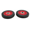 2pc explosion proof tire rubber wheel 16mm roller bearing wheel metal center