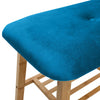 2 Tier Wooden Shoe Rack Storage Bench Bed End Stool Velvet Fabric Padded Seat