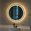 Round LED Bathroom Mirror Demister w Warm/White Lights Anti-fog IP44 600x600mm
