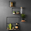 Set of 4 Retro Metal Wall Shelf Industrial Style Shelves Storage Display Unit UK
