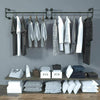 Adjustble Industrial Pipe Clothes Rack Garment Closet Hanging Bar Detachable