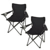 Set of 2 Folding Camping Chair Portable Fishing Beach Outdoor Garden Chairs