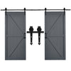 6ft 6.6ft Sliding Barn Wood Door Hardware Set Carbon Steel Rail Track Kit System