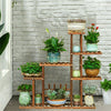 Strong 5 Tier Wooden Plant Stand Flower Pot Storage Rack Indoor Garden Bedroom