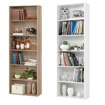 6Tier Wooden Bookcase Bookshelf Storage Cube Shelving Unit Display Stand Cabinet