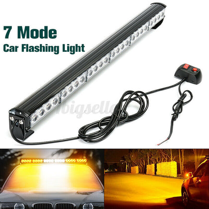 24W 24 LED Flashing Strobe Light bar Car Truck Emergency Beacon Lamp Amber White