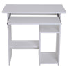 White Black Wooden Computer Desk Laptop PC Table Shelves Small Workstation