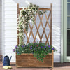 Garden Wooden Planter Box with Trellis Lattice Vegetables Flower Herb Raised Bed