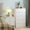Chest of Drawers White Bedroom Furniture Hallway Tall Wide Storage 5 Drawer