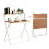2-Tire Folding Computer Desk Laptop PC Desk Study Workstation Office Table Oak