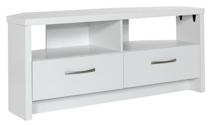 Home Venice 2 Drawer Large Corner TV Unit - White