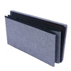Durable Folding Storage Pouffe Footstool Seat Bench Ottoman Linen Suede Box Gray