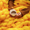 Luxury Chunky Warm Knitted Thick Blanket Hands Bulky Knit Throw Sofa Bed Cover