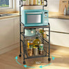 Multipurpose Mobile Shelf Kitchen Microwave Oven Shelves Rolling Bathroo Trolley