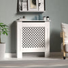 Radiator Cover White Wooden Cabinet Traditional Shelf Grill Furniture Small Size
