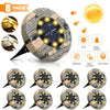 8PCS Solar Garden Ground Lights Floor Decking Patio Outdoor Lawn Lamp Waterproof