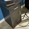 White Black Oak Desk 1 Drawer 1 Door Compact Computer Workstation Home Office