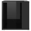 High Gloss Black Coffee Table Side End Tables Living Room Furniture 33x33x34.5cm