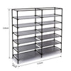 Shoe Rack Storage Cabinet Organizer Dustproof Stand Holds Black 115x30x110 cm