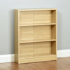 Hartleys 3 Tier Oak Effect Wooden Freestanding Bookcase Bookshelf Storage Unit
