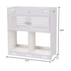 Modern Bathroom Shelf Cabinet Storage Two Doors Two Tiers Wall Home