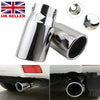 2X 75mm Chrome Stainless Steel tube Car Tail Exhaust Pipe Tip Trim End Muffler