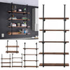 Black Metal Wall Shelf Wall Mounted Diaplay Shelf Living Room Bedroom