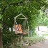 Outdoor Hanging Rope Wooden Swing Chair Garden Tree Hammock Seat