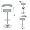 2PCS Bar Stools Rotated 360 Degrees Chair Swivel Gas Lift Foot Rest Seat UK