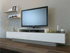 Decorotika Lusi Modern TV Stand TV Unit for TVs up to 71 inch with Wall Shelves (White and Cordoba)