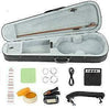 New 4/4 EQ Electric Violin Full Set with Amp Bow Rosin Shoulder Rest Tuner Case