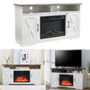 Fireplace TV Stand for TVs up to 73 Inches With Electric Heater Insert LED Flame