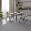 Mondeer Dining Chairs Set 2/4/6 Fabric Upholstered Seat Metal Legs Dining Room