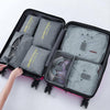 6pcs Packing Cubes Luggage Storage Organiser Travel Compression Suitcase Bag A+
