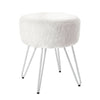 Round Stool Hairpin Style Leg Pouffe Footstool Upholstered Rest Seat Piano Chair
