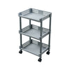 3 Tier Kitchen Trolley Cart Handle Wheel Storage Basket Rack Salon Carts