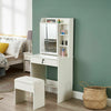 Dressing Table Set Makeup Desk Bedroom Slide Mirror Stool Drawer Vanity Modern