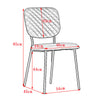 2/4PCS Dining Chairs Set Velvet Padded Seat Metal Legs Kitchen Chair Home Office