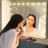 Hollywood Vanity Make Up Mirror with Lights 18-LED Tabletop Wall Metal 80x62cm