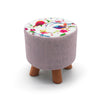 Large Footstool Luxury Upholstered Fabric Foot Rest Ottoman Decor with Legs