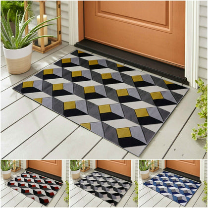 Non Slip Dirt Trapper Washable Door Mat Long Inside/Outside Door Matt Welcome