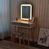 Dressing Table Vanity Desk LED Lighted Mirror Set Makeup Dresser Table w/Stool