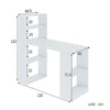 White Computer PC Desk Laptop Student Study Table Bookcase Shelving Workstation