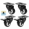 4X50mm Heavy Duty Swivel Castor Wheels PVC 200KG Trolley Furniture Rubber Caster