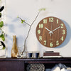Wall Clock Illuminated / Solid Numerals Silent Retro Chic Decor 12-13inch Clocks
