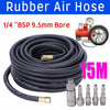 Rubber Air Compressor Hose Air Line 15m Metre1/4 ''BSP 9.5mm Bore Auto Heavy New